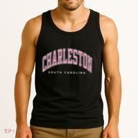 Charleston South Carolina Sc Varsity Style Text Gift Tank Top thumb 3
