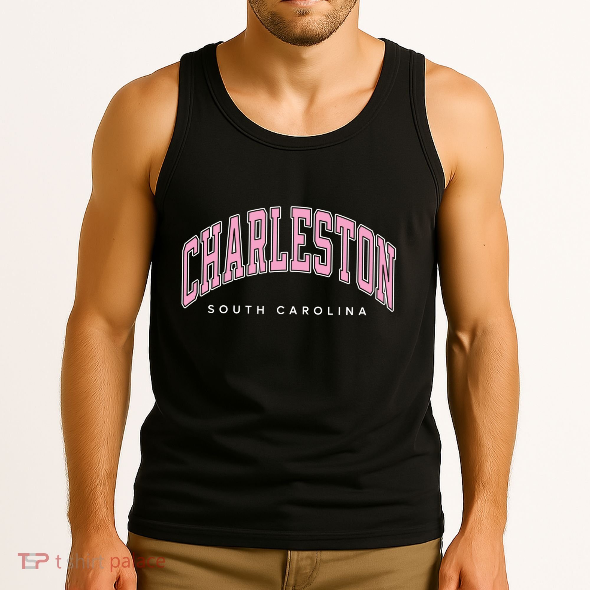 Charleston South Carolina Sc Varsity Style Text Gift Tank Top