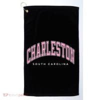 Charleston South Carolina Sc Varsity Style Text Gift Golf Towel thumb 0
