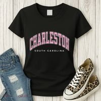 Charleston South Carolina Sc Varsity Style Text Gift Women's T-Shirt thumb 3