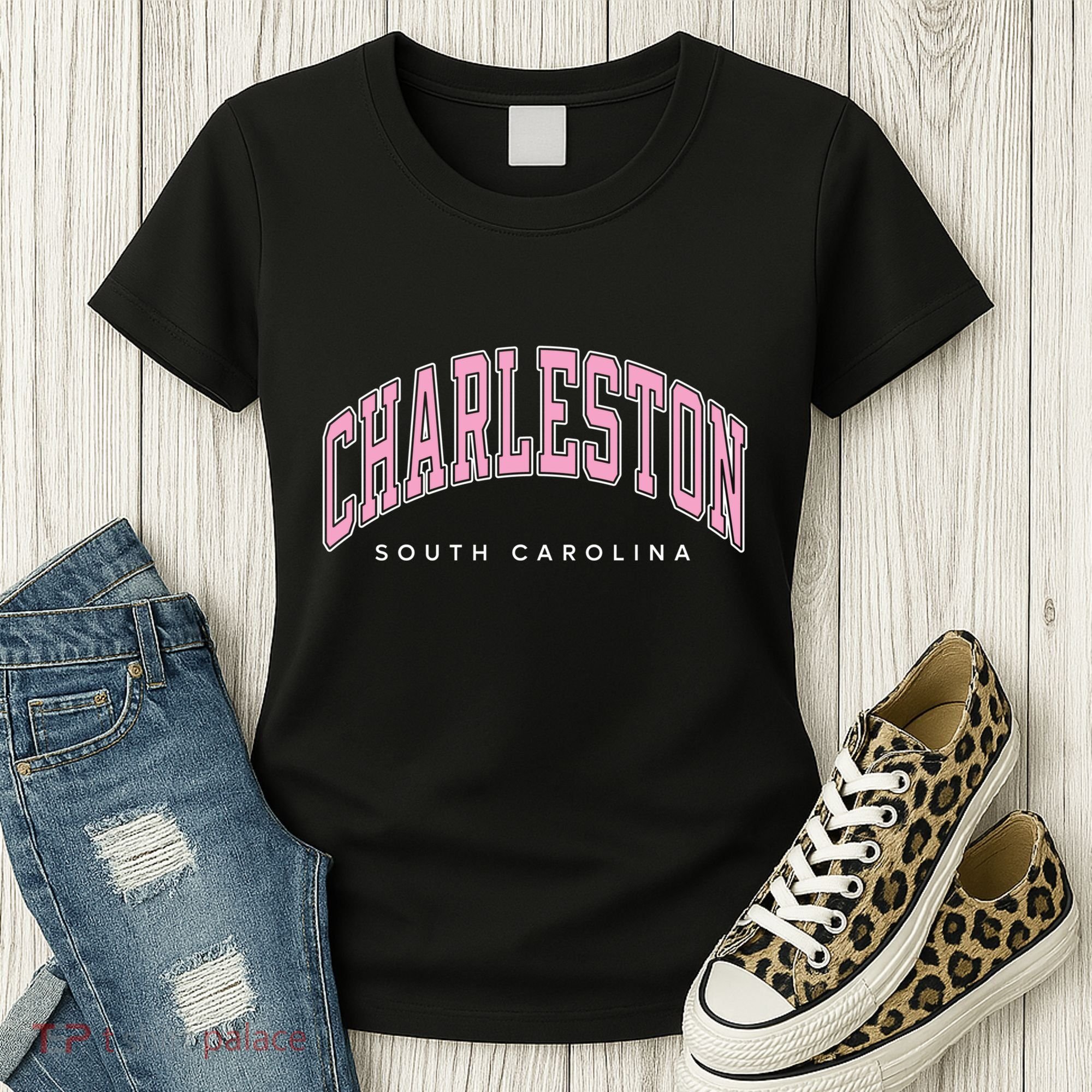 Charleston South Carolina Sc Varsity Style Text Gift Women's T-Shirt