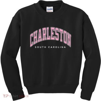 Charleston South Carolina Sc Varsity Style Text Gift Kids Sweatshirt