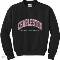Charleston South Carolina Sc Varsity Style Text Gift Kids Sweatshirt thumb 0