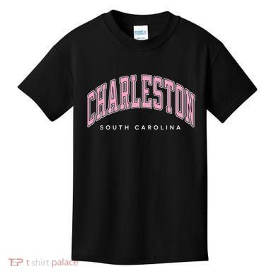 Charleston South Carolina Sc Varsity Style Text Gift Kids T-Shirt