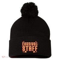 Carnival Staff Circus Event Pom Pom 12in Knit Beanie thumb 0