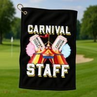 Carnival Staff Circus Event Security Ringmaster Lover Cute Golf Towel thumb 1