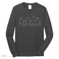 Cincinnati Skyline City View Long Sleeve Shirt thumb 0