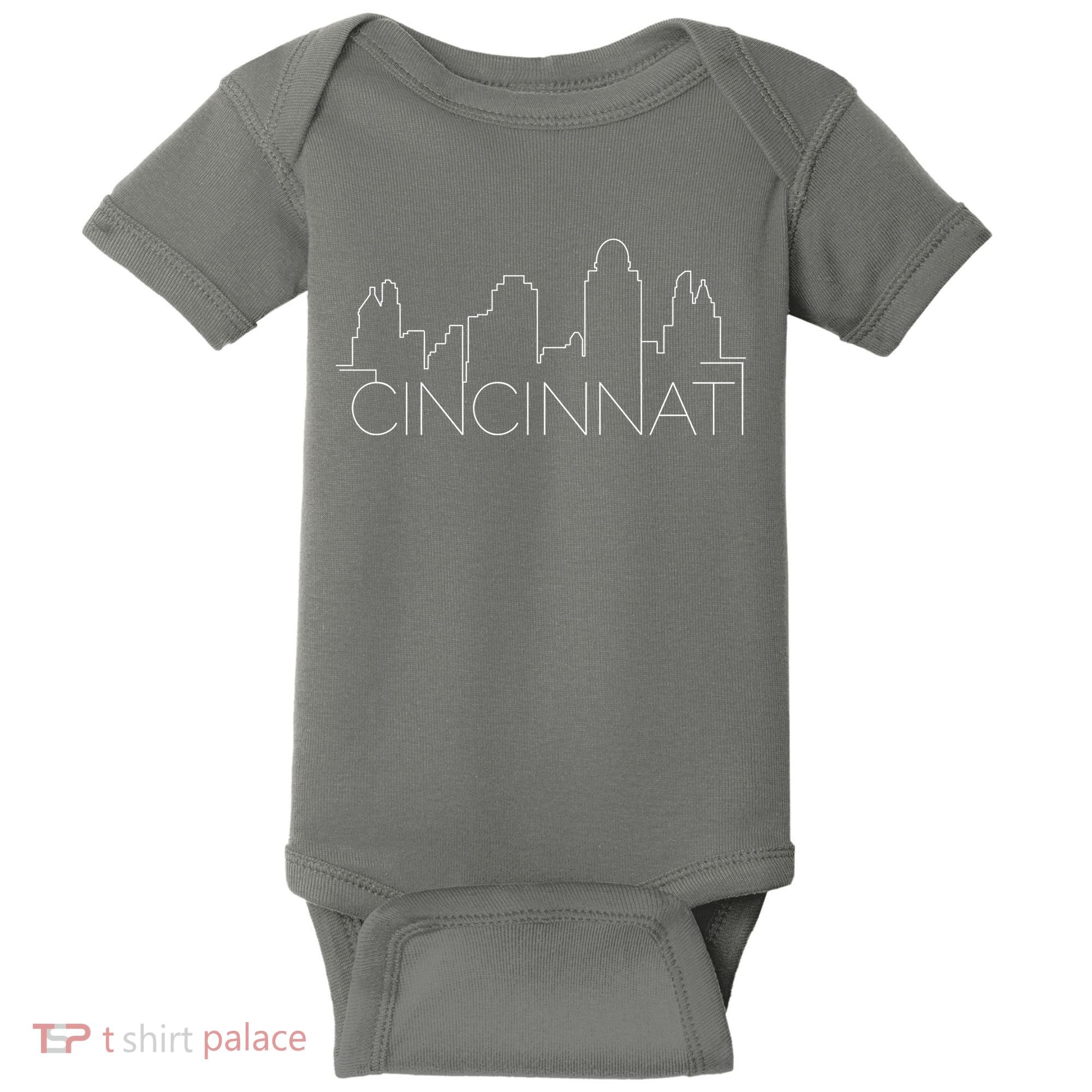 Cincinnati Skyline City View Baby Bodysuit