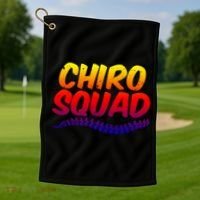 Chiro Squad Chiropractic Funny Chiropractor Novelty Humor Gift Golf Towel thumb 1