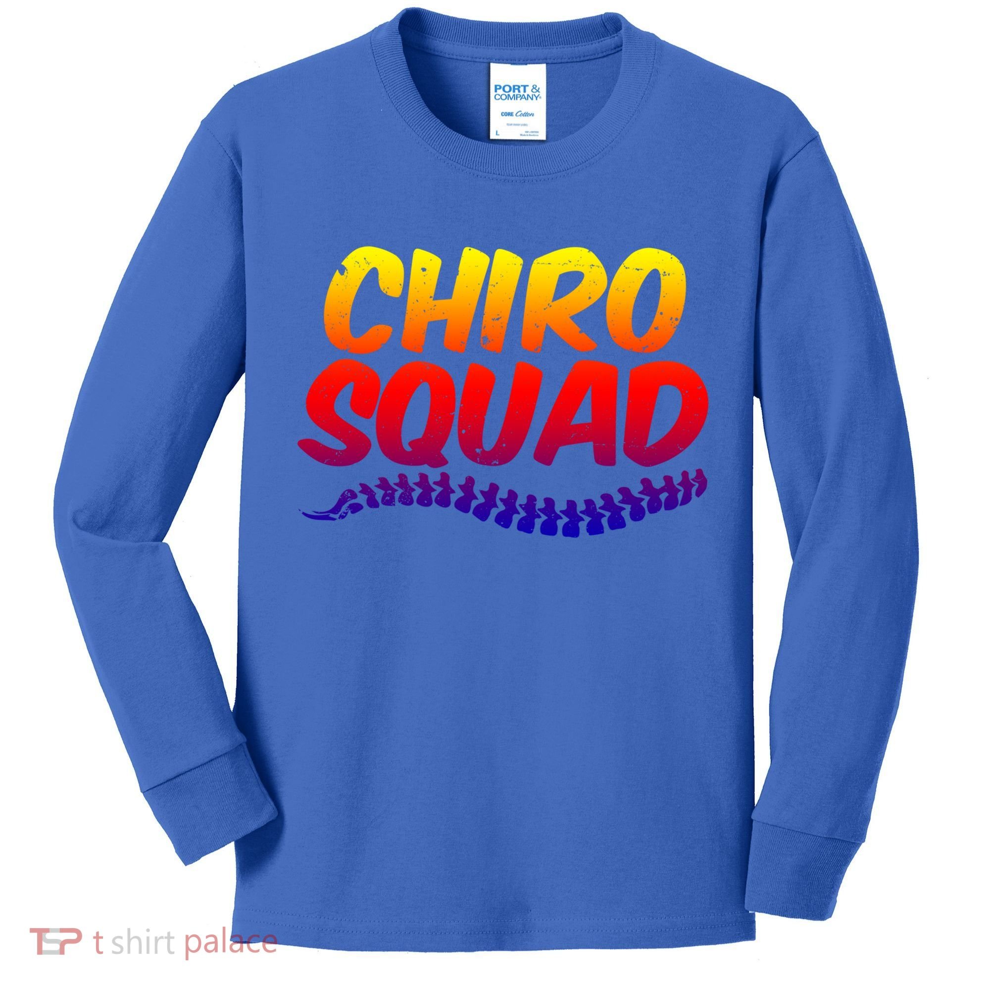 Chiro Squad Chiropractic Funny Chiropractor Novelty Humor Gift Kids Long Sleeve Shirt