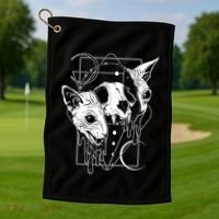 Cosmic Sphynx Golf Towel thumb 1
