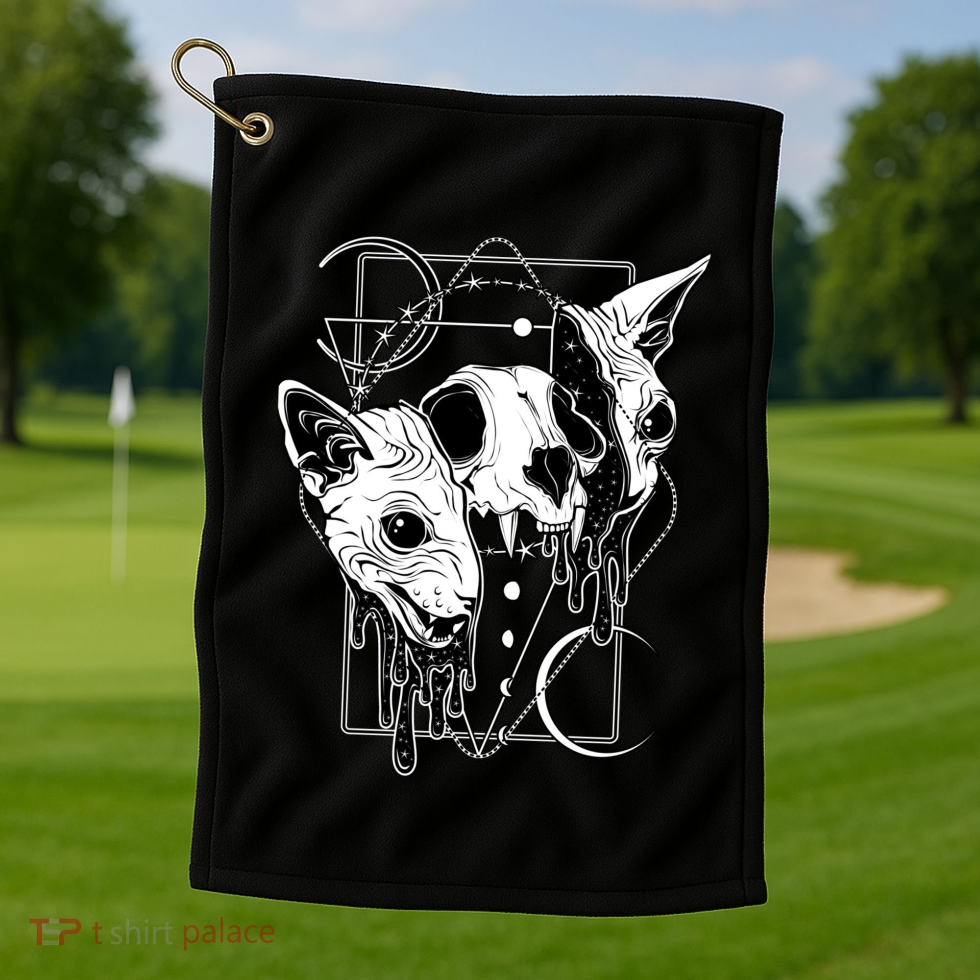 Cosmic Sphynx Golf Towel