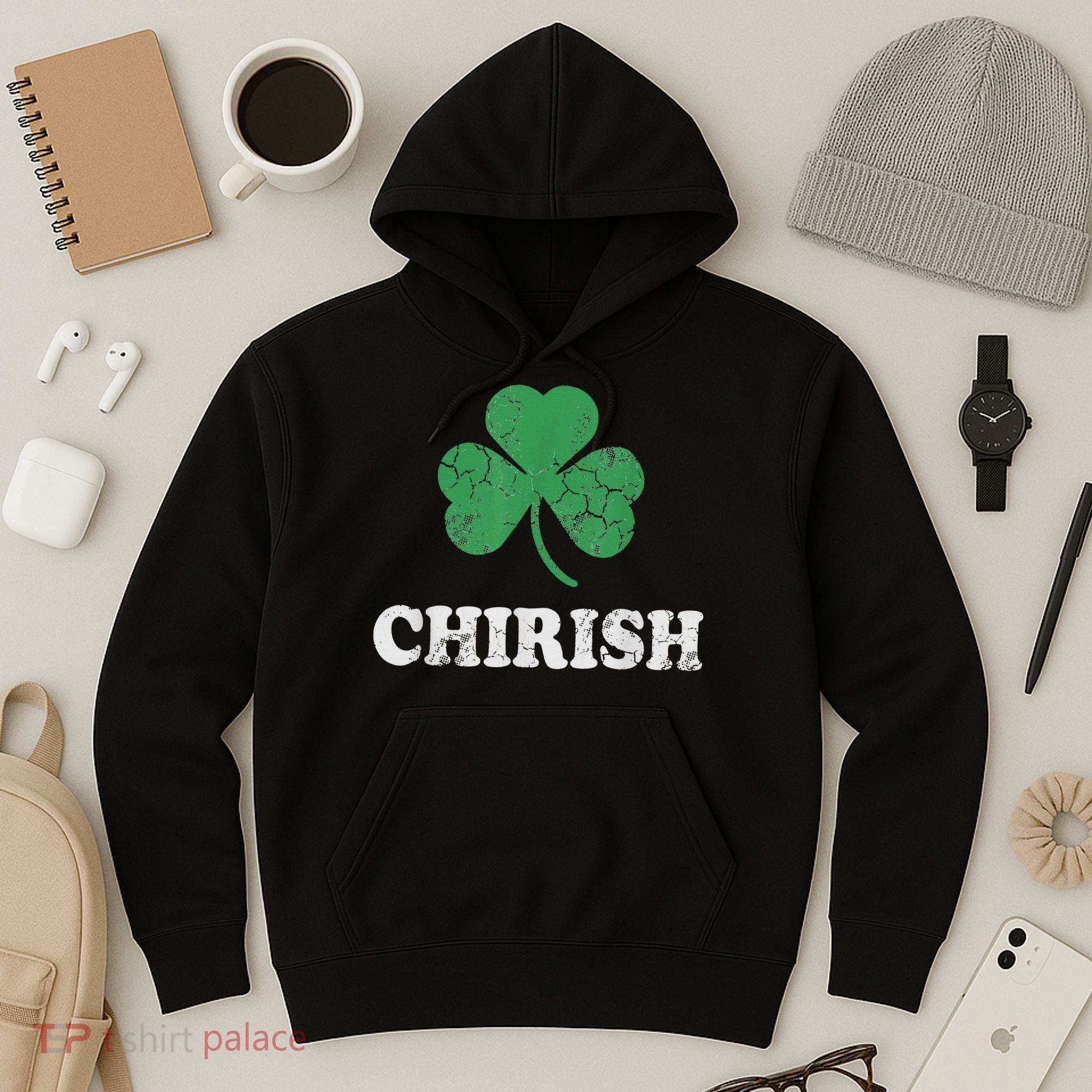 Chirish Shamrock Chicago Irish St Patricks Day Hoodie