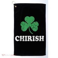 Chirish Shamrock Chicago Irish St Patricks Day Golf Towel thumb 0