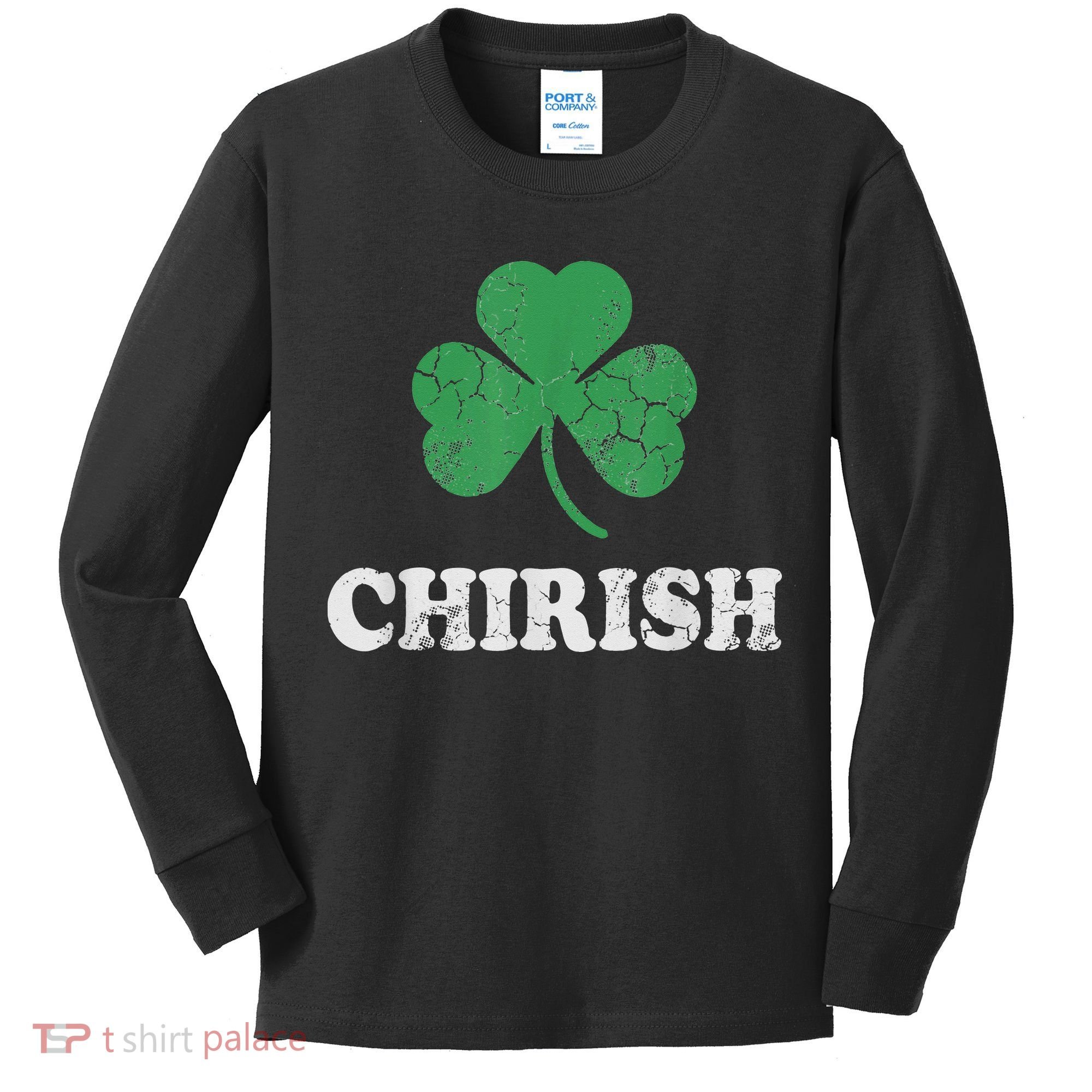 Chirish Shamrock Chicago Irish St Patricks Day Kids Long Sleeve Shirt
