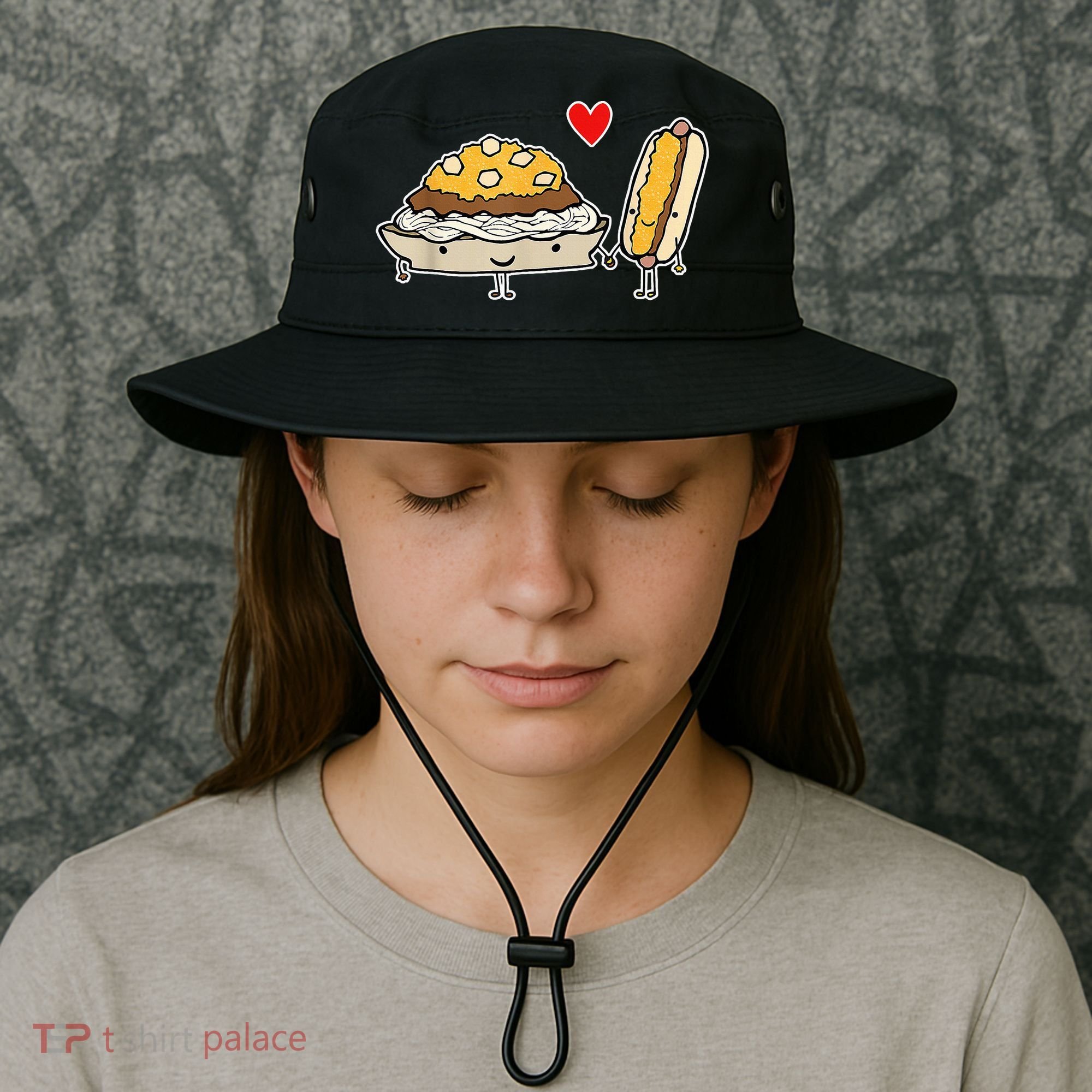 Cincinnati Style Chili 3 Way And Cheese Coney Bucket Hat