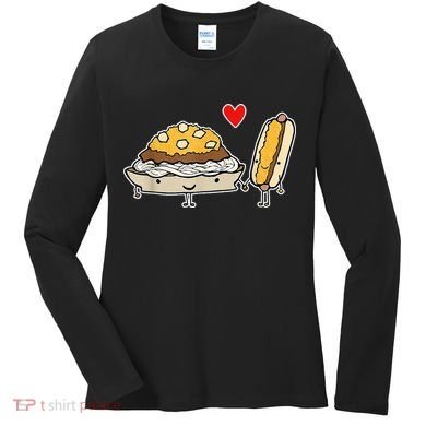 Cincinnati Style Chili 3 Way And Cheese Coney Women's Long Sleeve Shirt