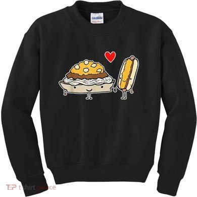 Cincinnati Style Chili 3 Way And Cheese Coney Kids Sweatshirt