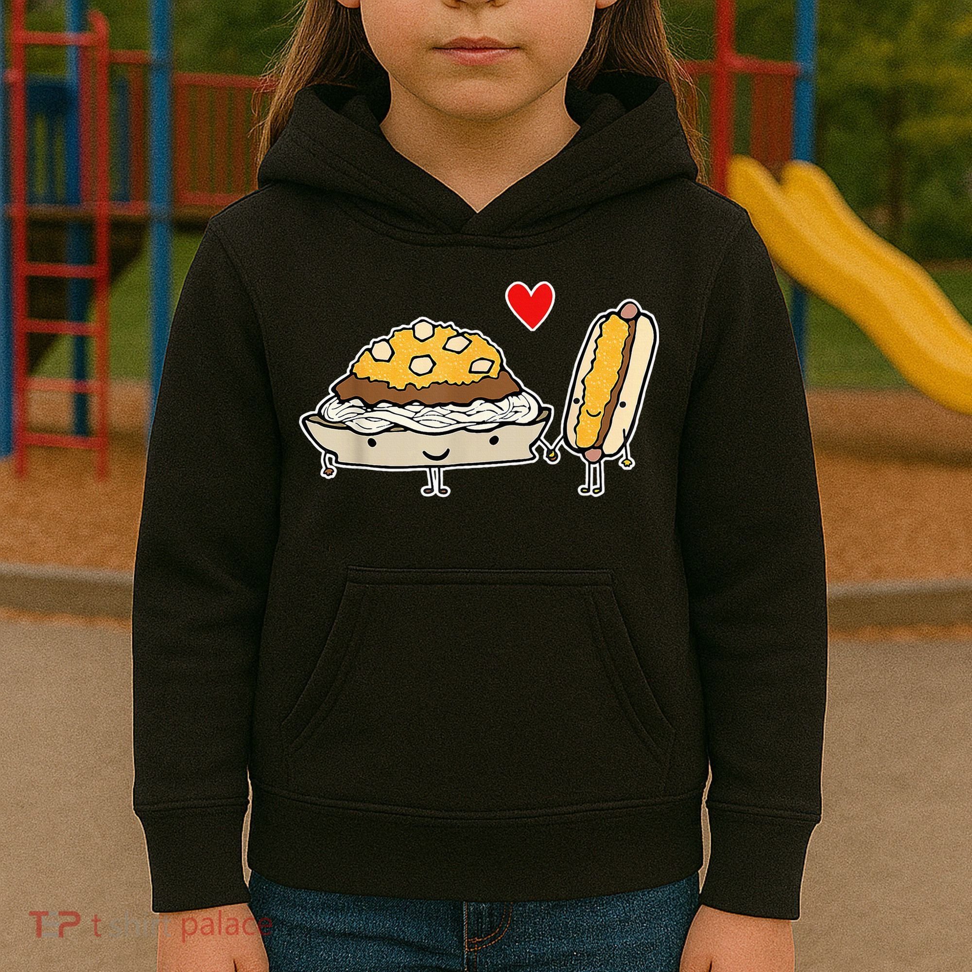 Cincinnati Style Chili 3 Way And Cheese Coney Kids Hoodie