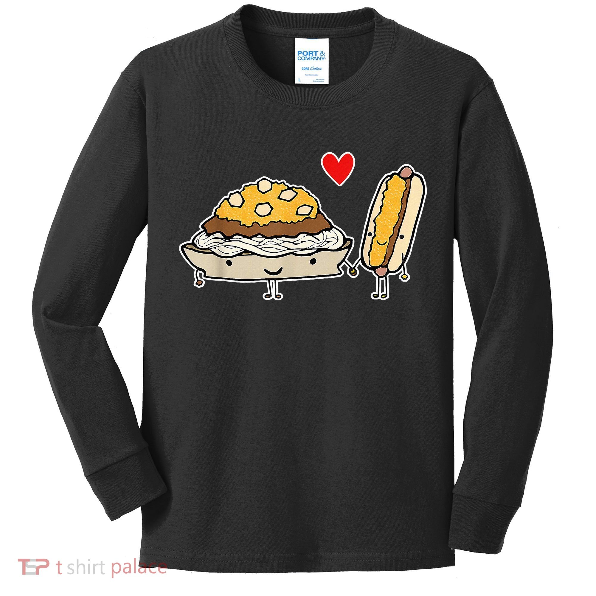 Cincinnati Style Chili 3 Way And Cheese Coney Kids Long Sleeve Shirt