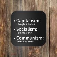 Capitalism Socialism Communism Libertarian Economics Freedom Coaster thumb 0