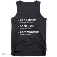 Capitalism Socialism Communism Libertarian Economics Freedom Tank Top thumb 0