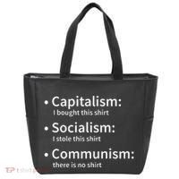 Capitalism Socialism Communism Libertarian Economics Freedom Tote Bag thumb 0