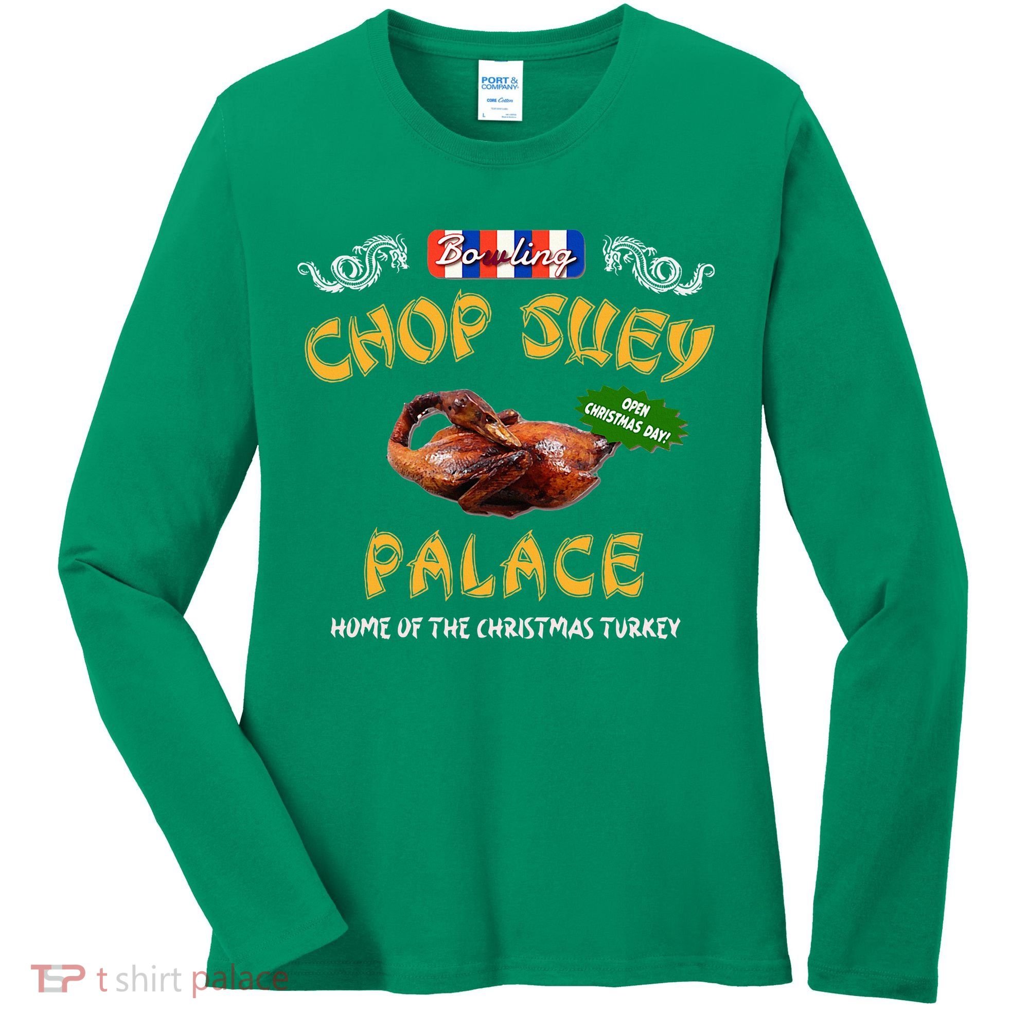 Christmas Story Chop Suey Palace Funny 80s Classic Chinese Women's Long Sleeve Shirt