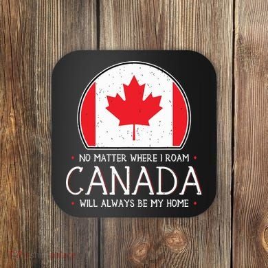 Canadian Shirts Canada Pride Flag North Maple Leaf Eh Gift Coaster