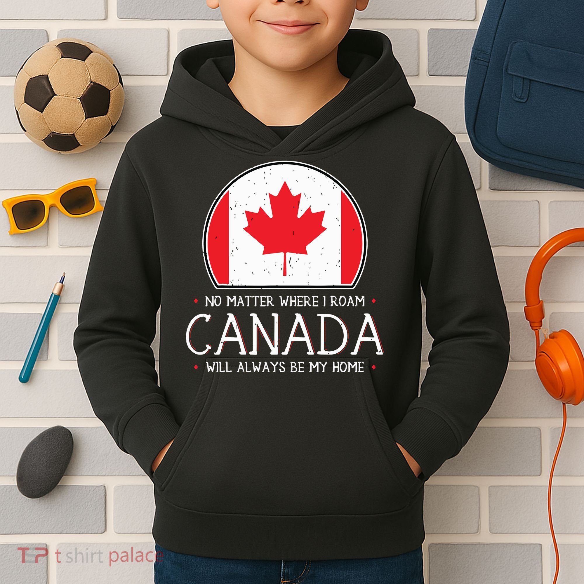 Canadian Shirts Canada Pride Flag North Maple Leaf Eh Gift Kids Hoodie