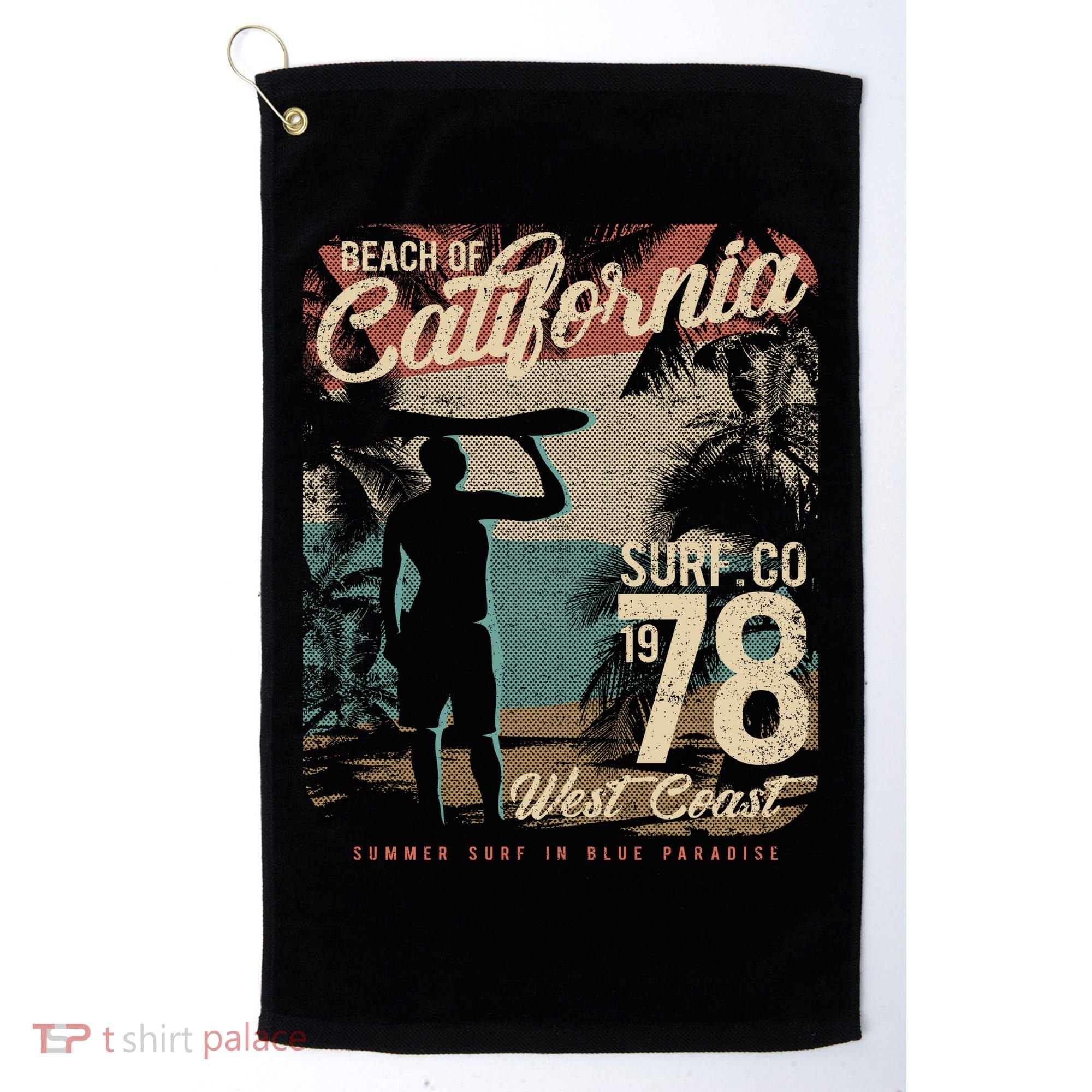 California Surf Golf Towel