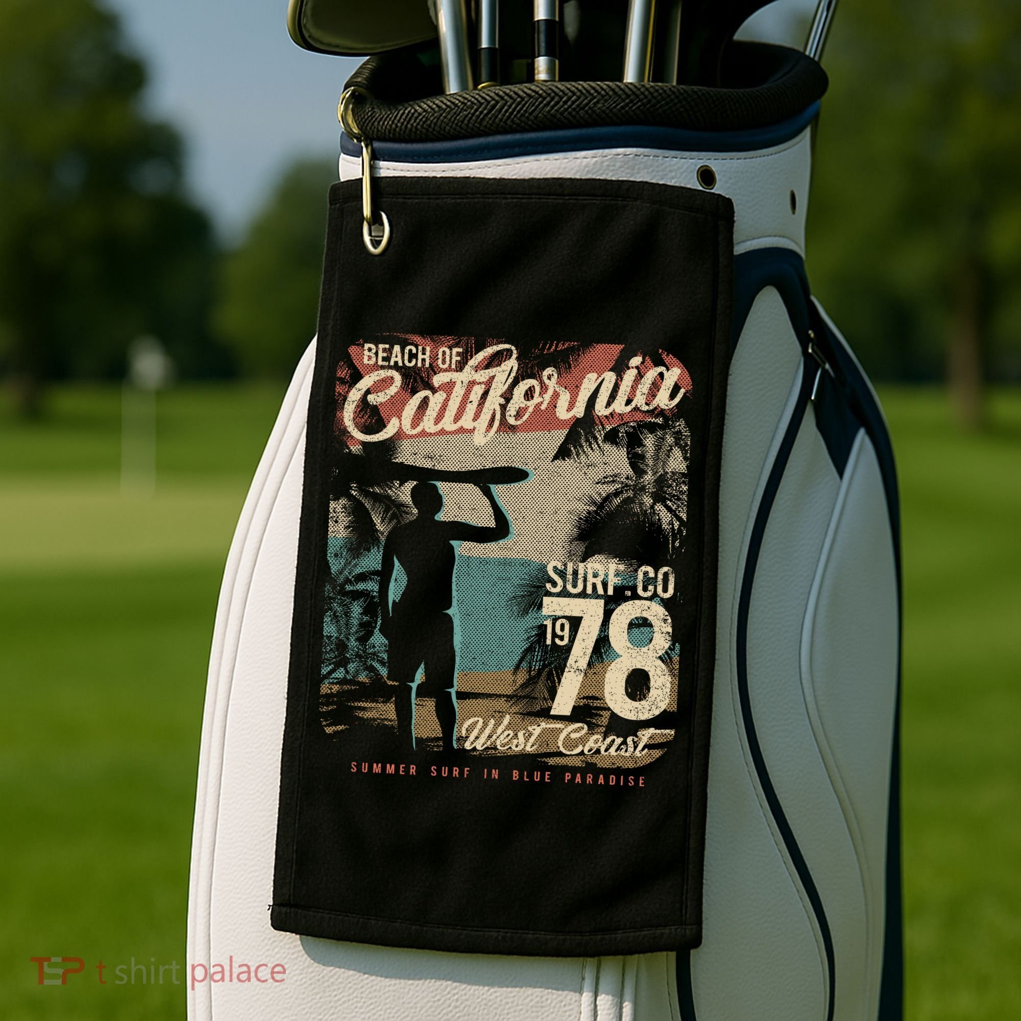 California Surf Golf Towel