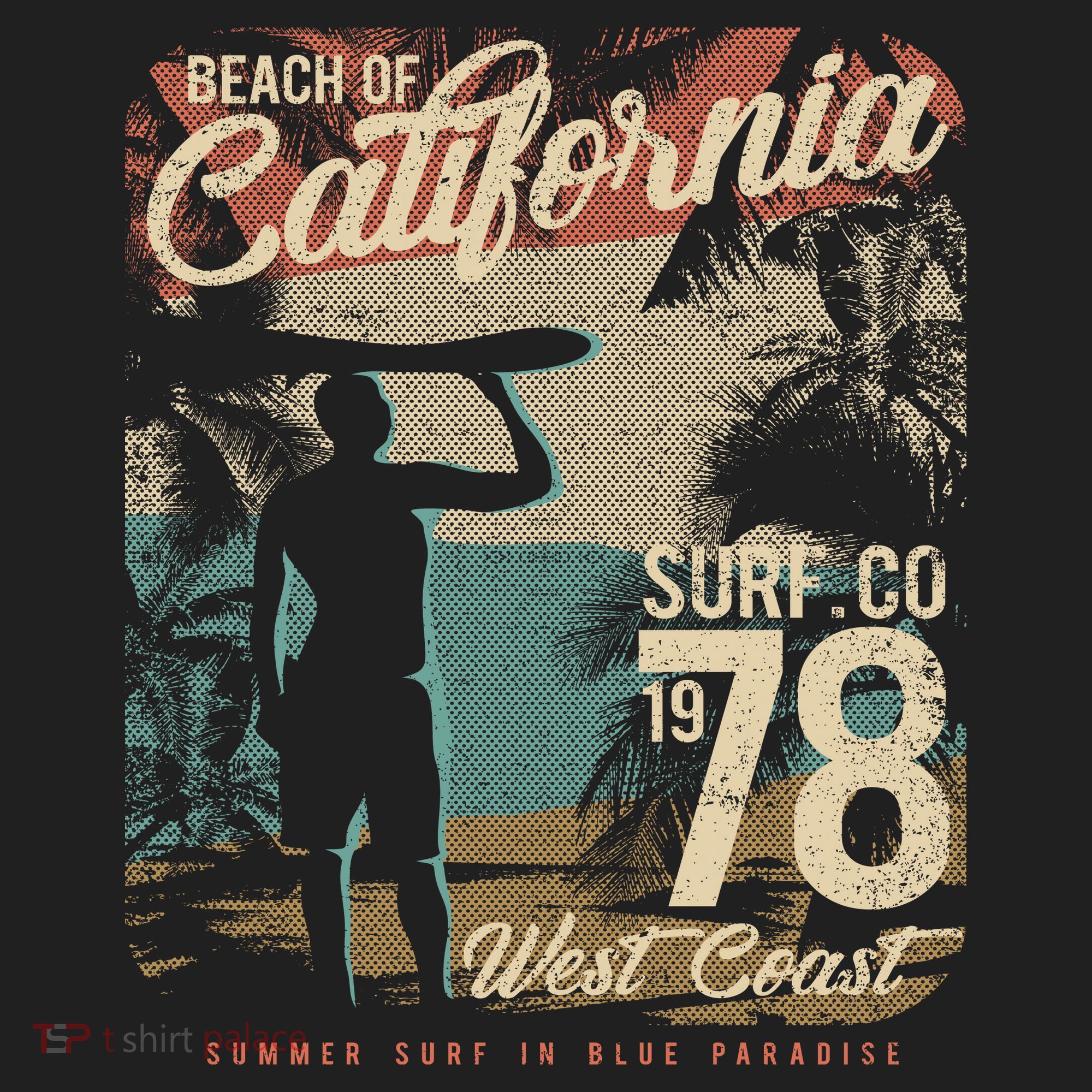 California Surf Golf Towel
