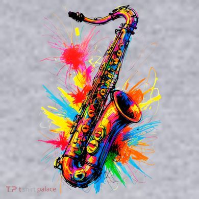 Colorful Saxophone Women's Racerback Cropped Tank