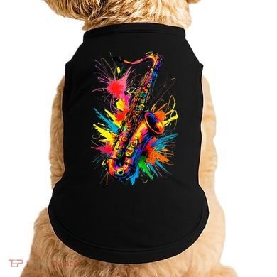 Colorful Saxophone Doggie Tank