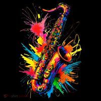 Colorful Saxophone T-Shirt thumb 7