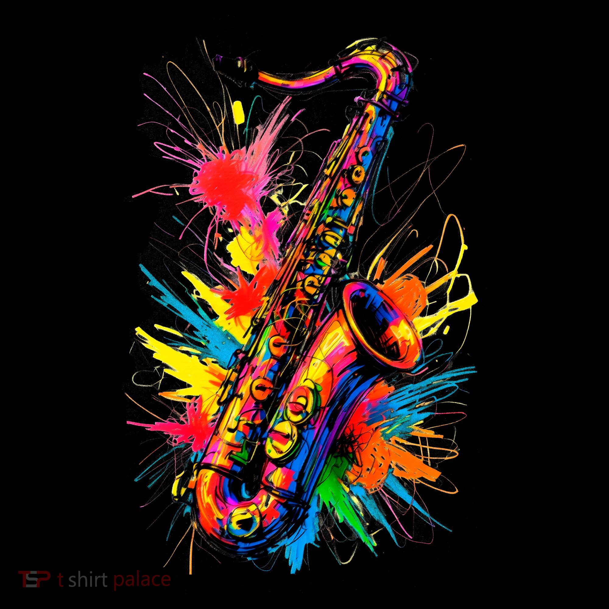 Colorful Saxophone T-Shirt