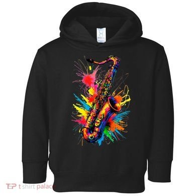 Colorful Saxophone Toddler Hoodie