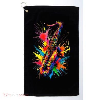 Colorful Saxophone Golf Towel
