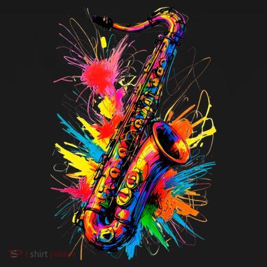 Colorful Saxophone Women's Perfect Tri Rocker Tank