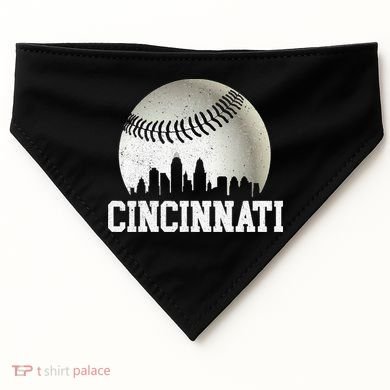 Cincinnati Skyline City Baseball Met At USA-Made Doggie Bandana