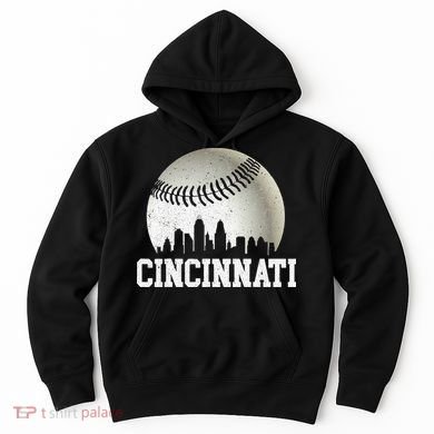 Cincinnati Skyline City Baseball Met At Hoodie