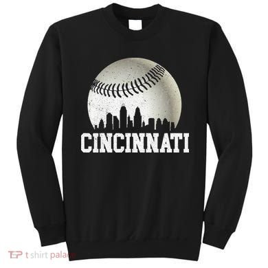 Cincinnati Skyline City Baseball Met At Sweatshirt