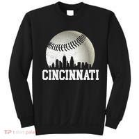 Cincinnati Skyline City Baseball Met At Sweatshirt thumb 0