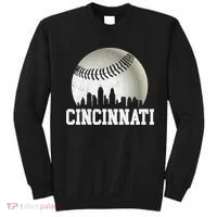 Cincinnati Skyline City Baseball Met At Sweatshirt thumb 0