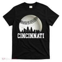 Cincinnati Skyline City Baseball Met At T-Shirt thumb 0