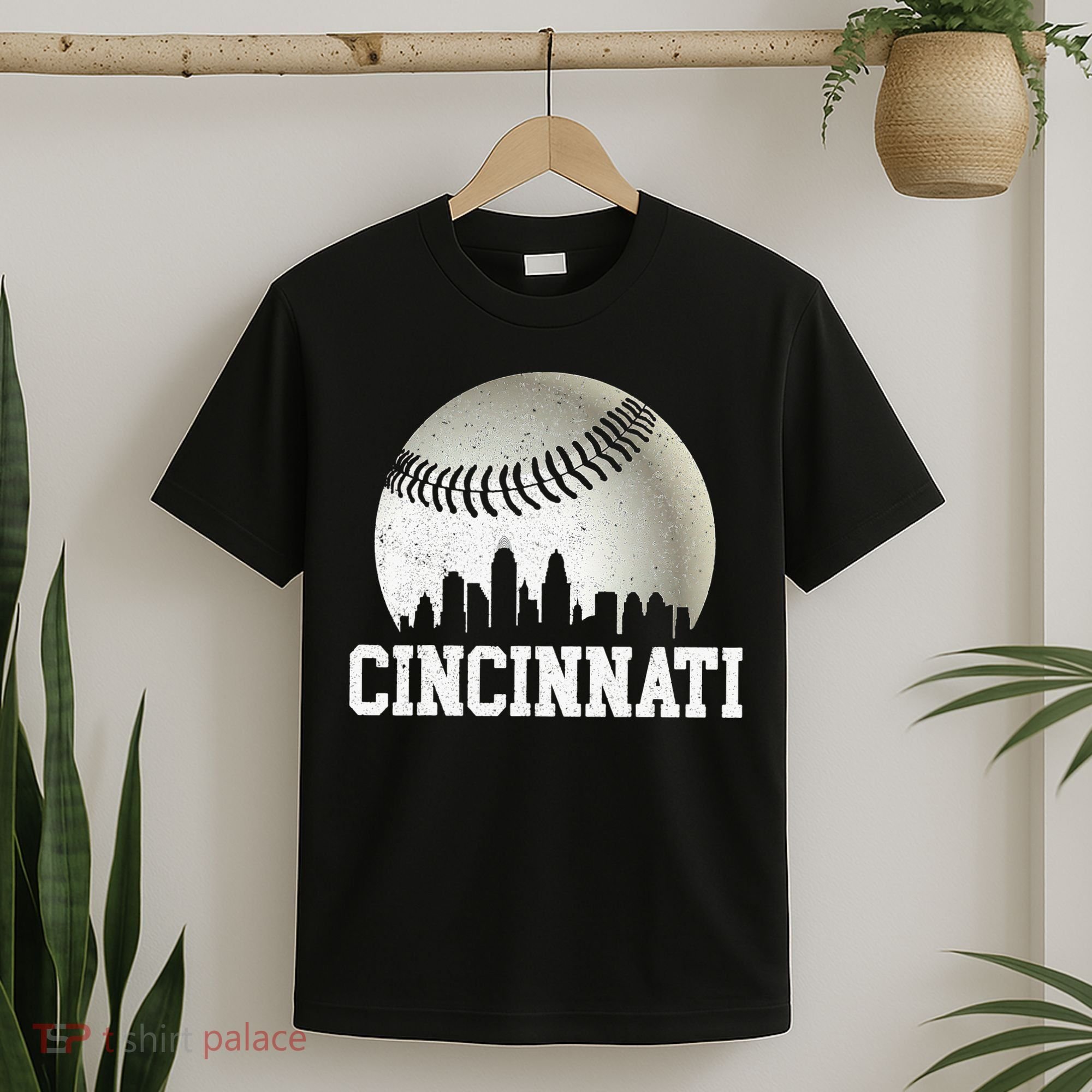 Cincinnati Skyline City Baseball Met At T-Shirt
