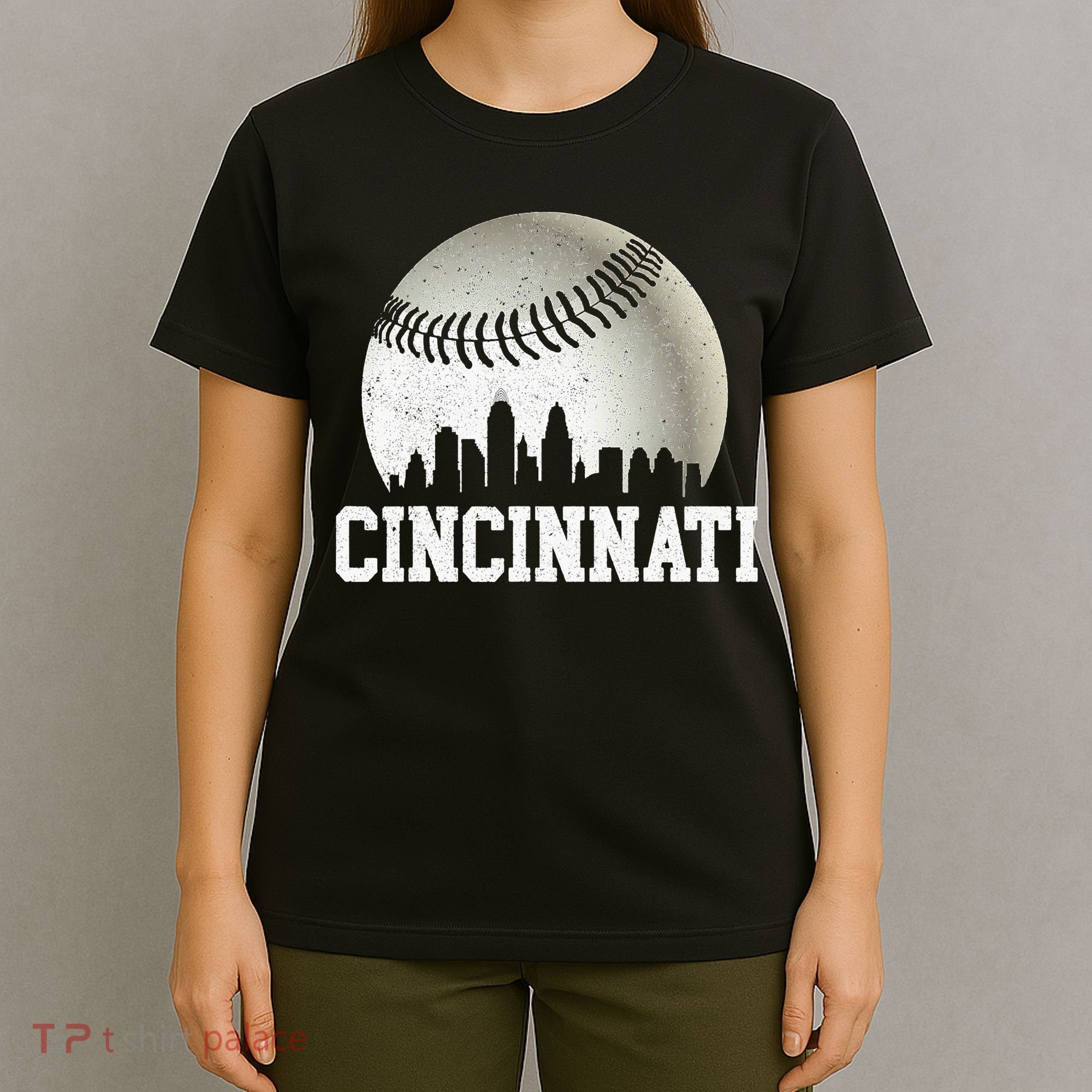 Cincinnati Skyline City Baseball Met At T-Shirt