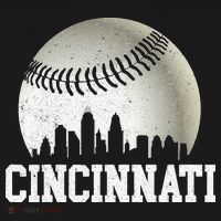 Cincinnati Skyline City Baseball Met At Bucket Hat thumb 4