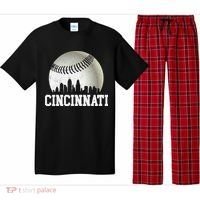 Cincinnati Skyline City Baseball Met At Pajama Set thumb 0